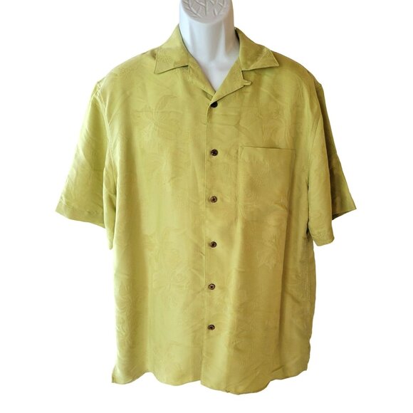 Jos A Bank Green Casual Button Front Shirt Top Size Medium Mens - Picture 1 of 3